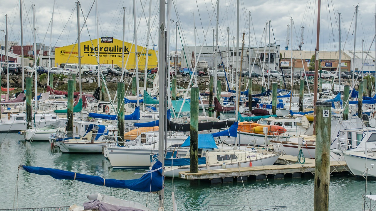 port sailboats boats free photo
