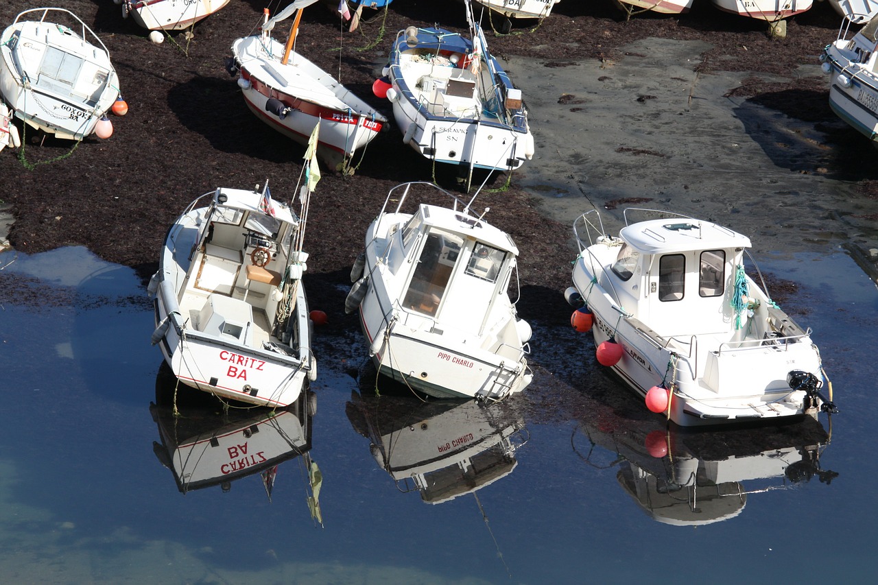 port boat biarritz free photo