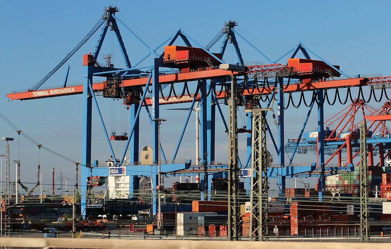 port cranes crane systems free photo