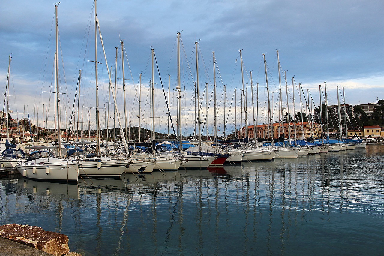 port sailing ships masts free photo