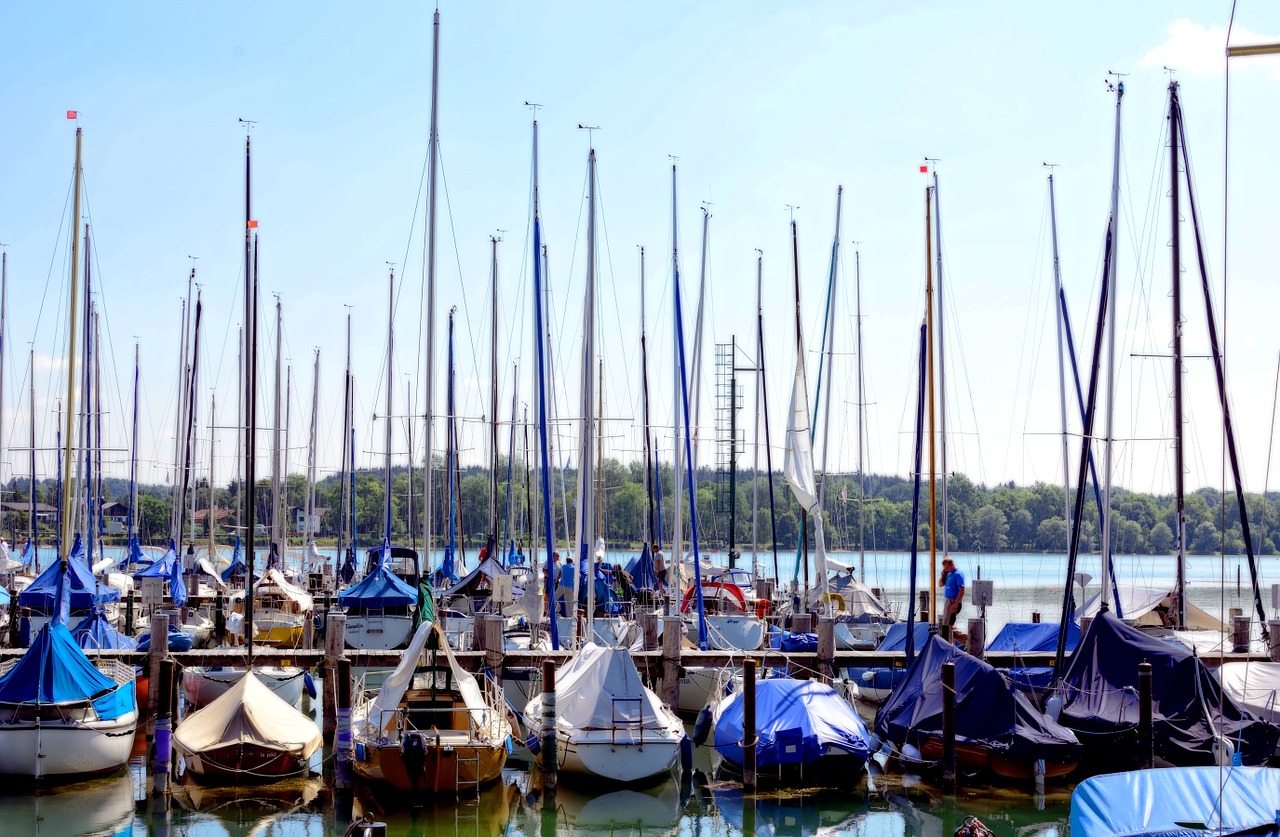 port sailing ships masts free photo