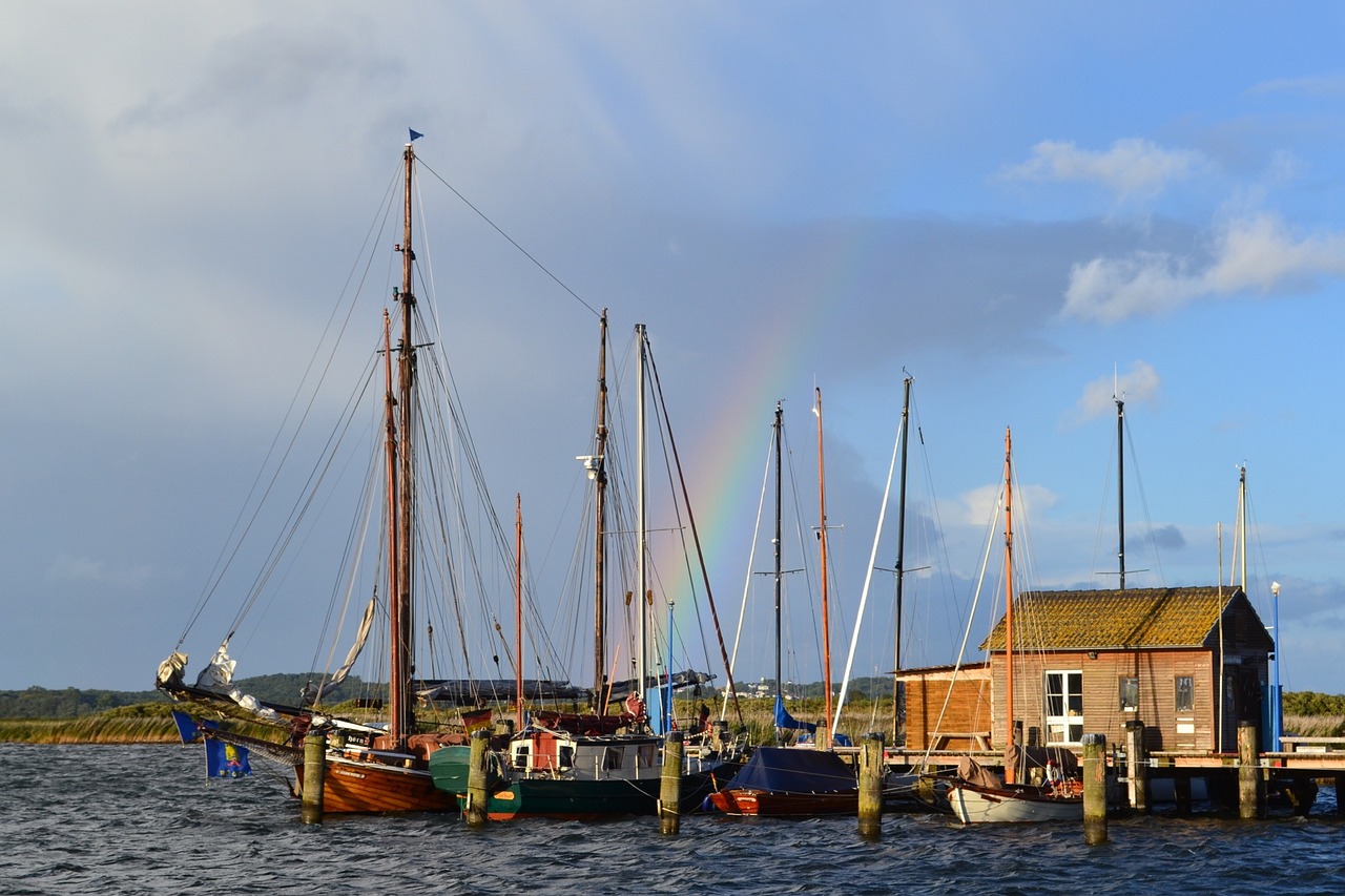 port rainbow boats free photo