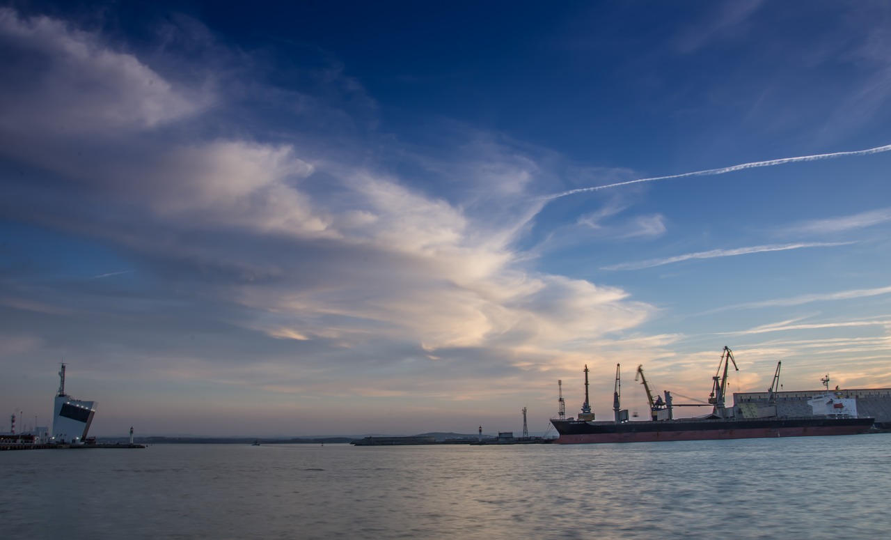 port burgas harbor bulgaria free photo