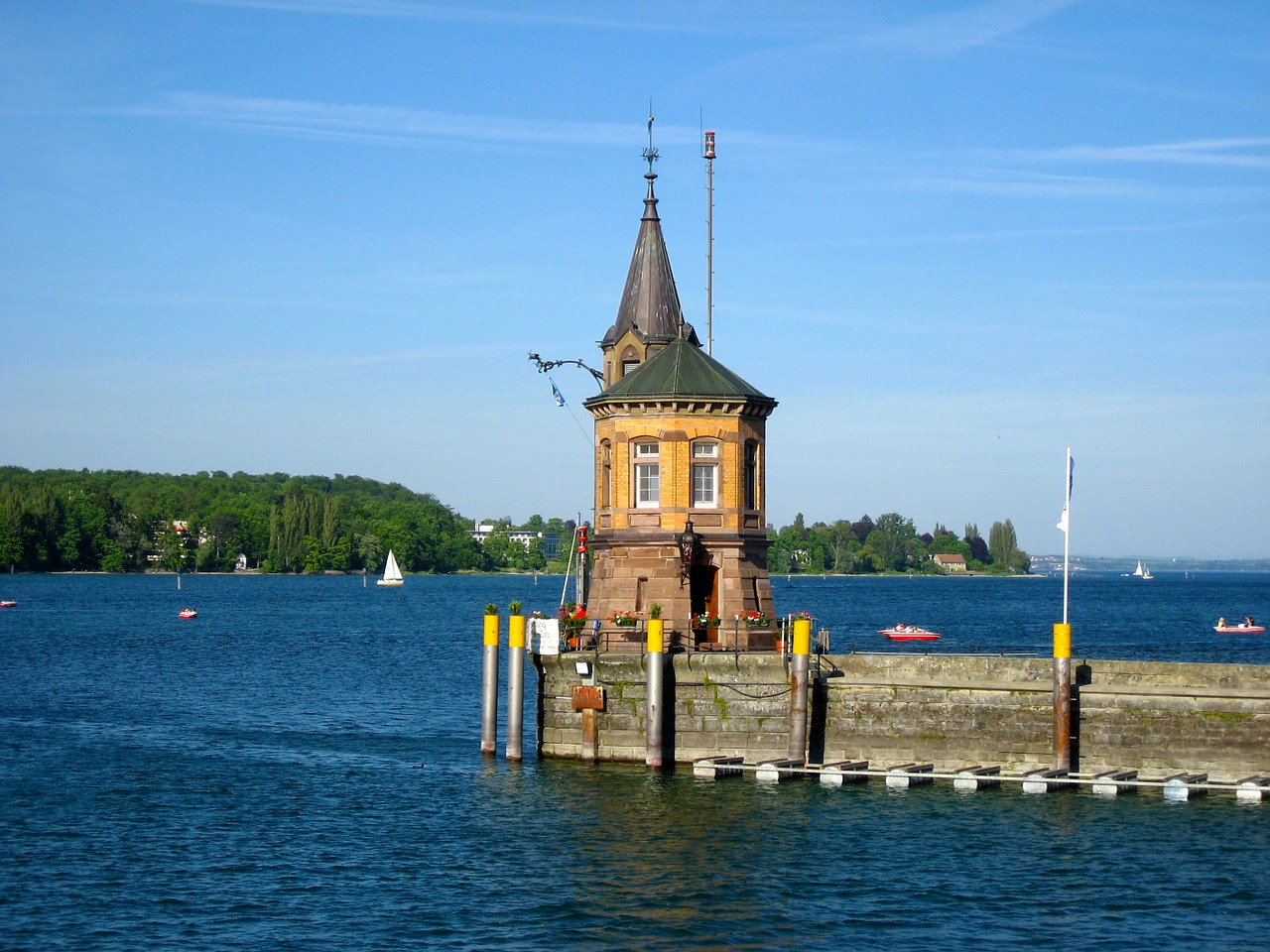 port constancy lake constance water free photo