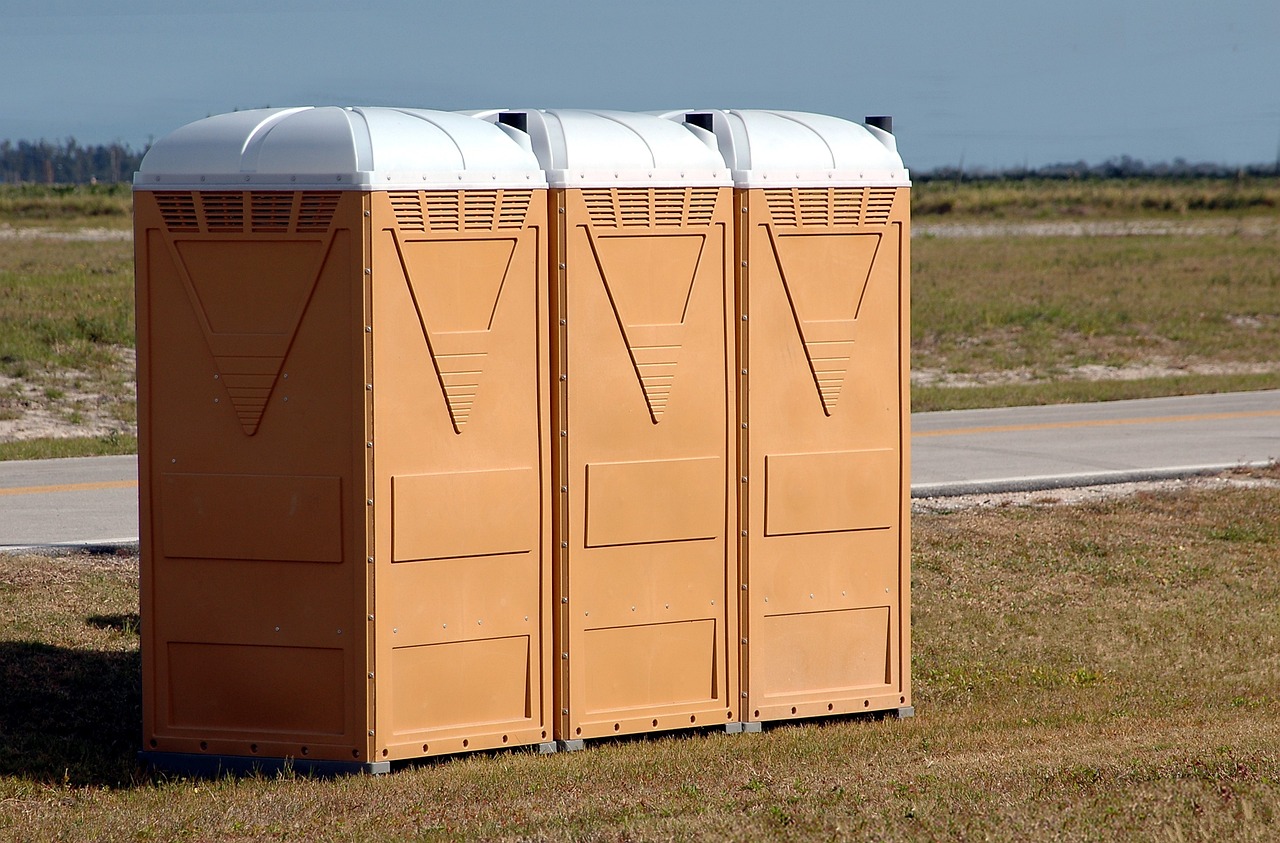 portable toilets outdoors events free photo
