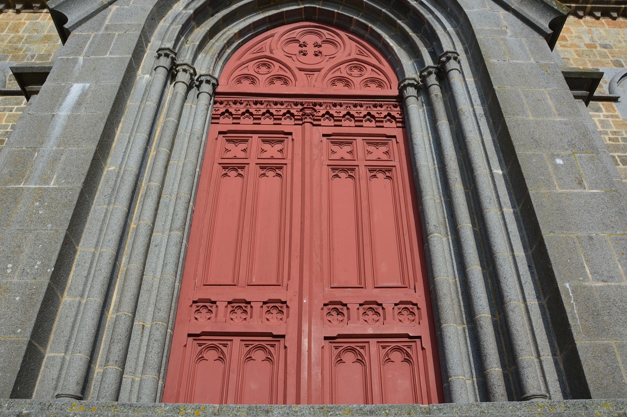 portal church large door free photo
