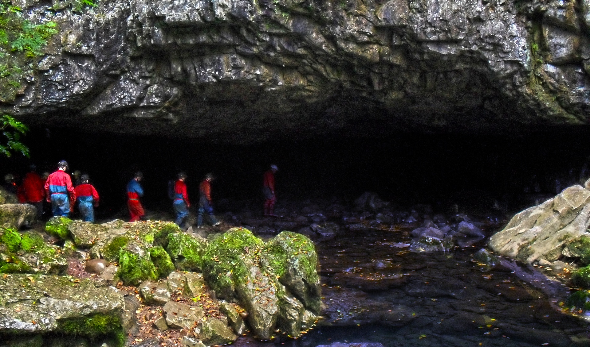 cave cavern river free photo