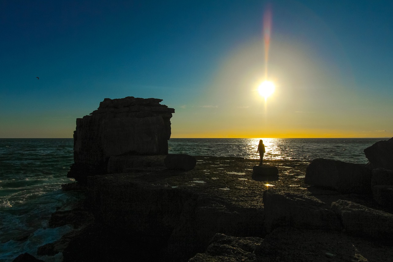 portland silhouette ocean free photo