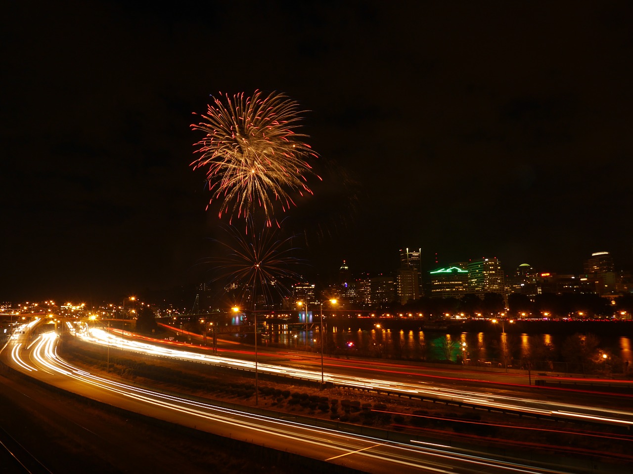 portland fireworks night free photo