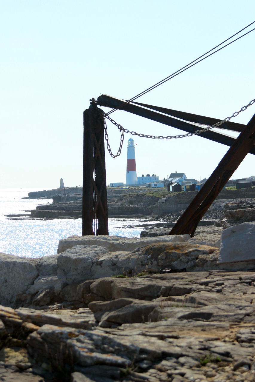 portland bill crane coastal free photo