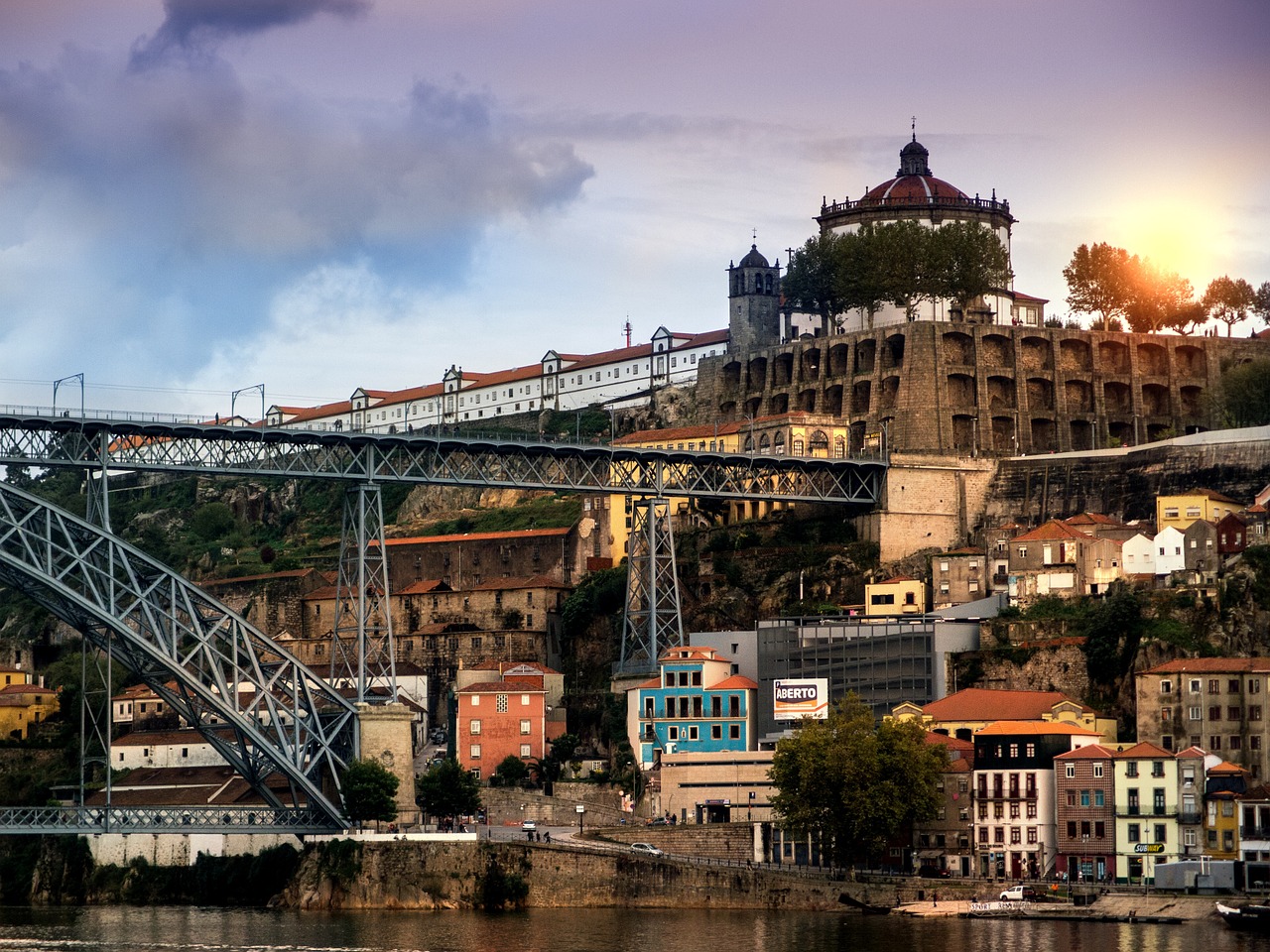 porto sunset dusk free photo