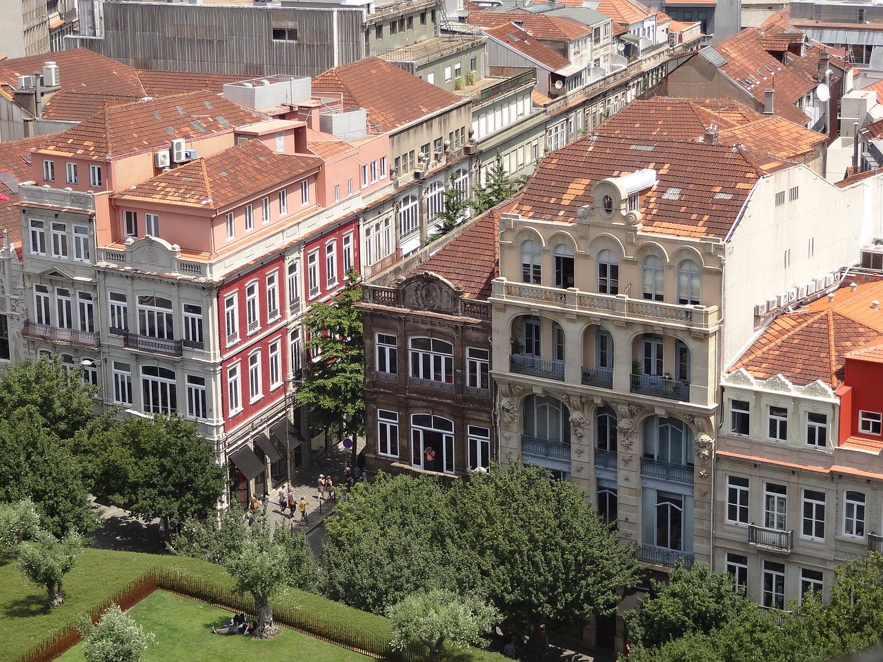 porto houses greens free photo