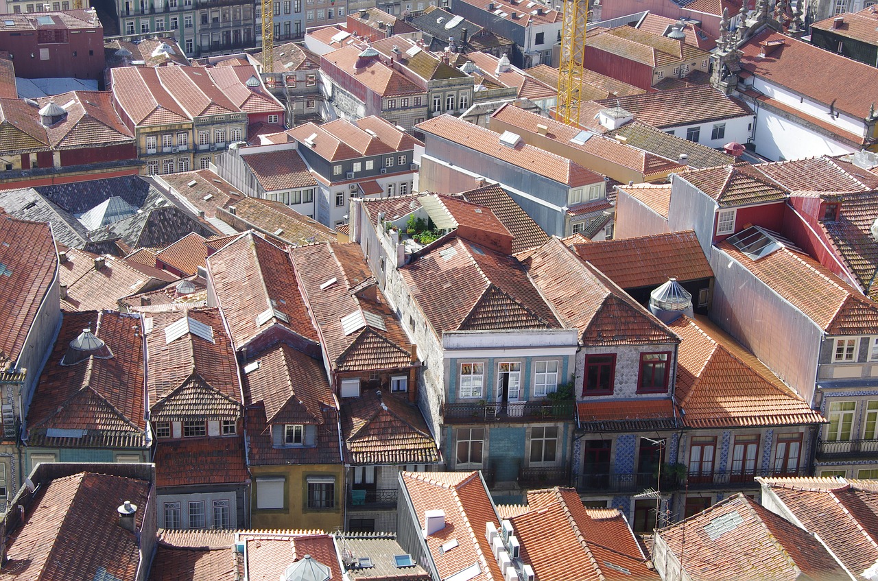 porto buildings roofs free photo