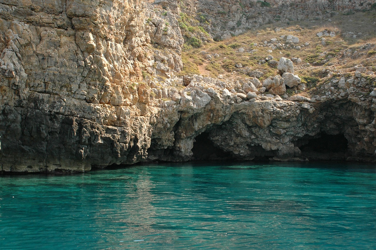 porto selvaggio caves puglia regional park free photo