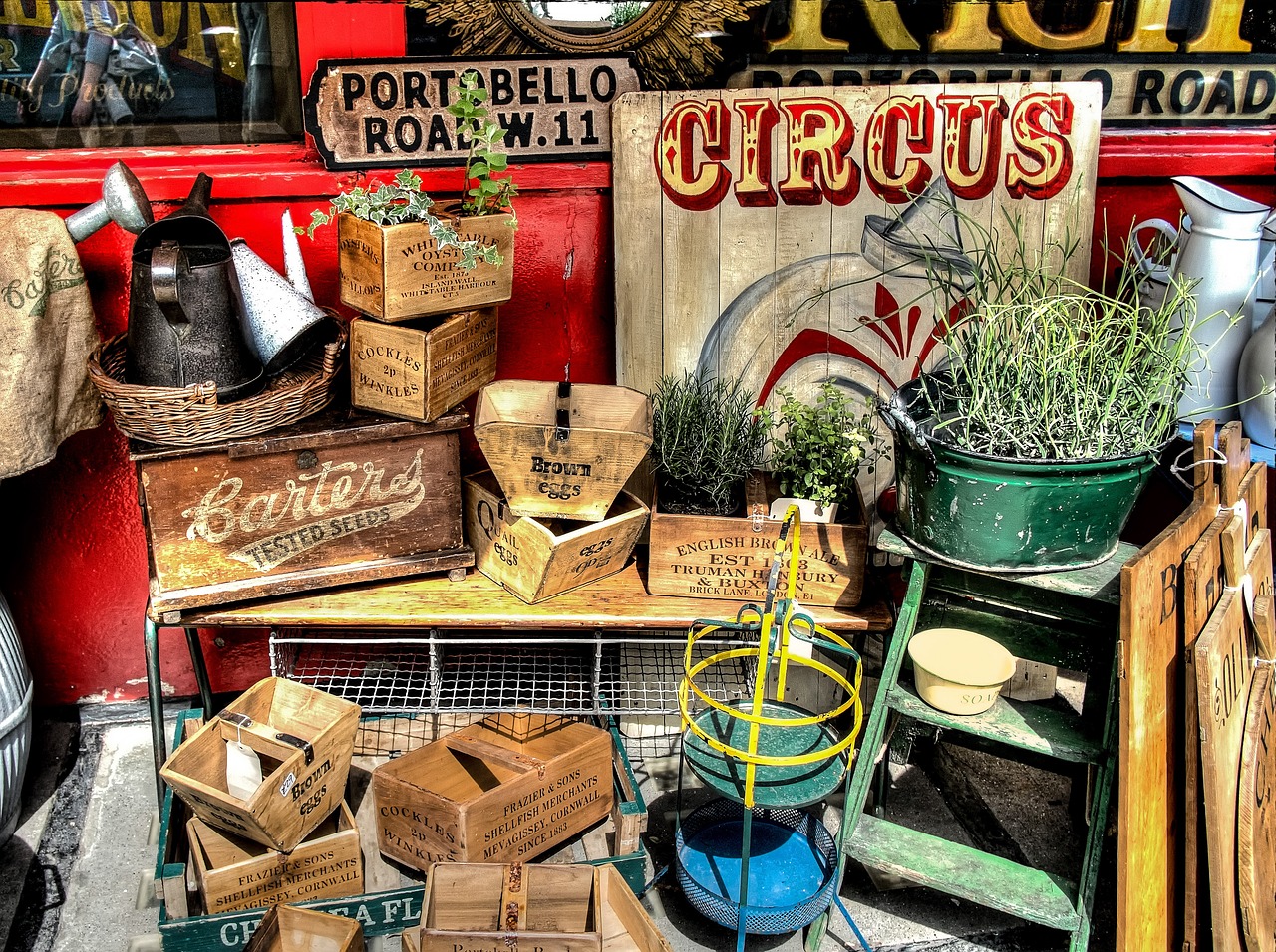 portobello road london market free photo