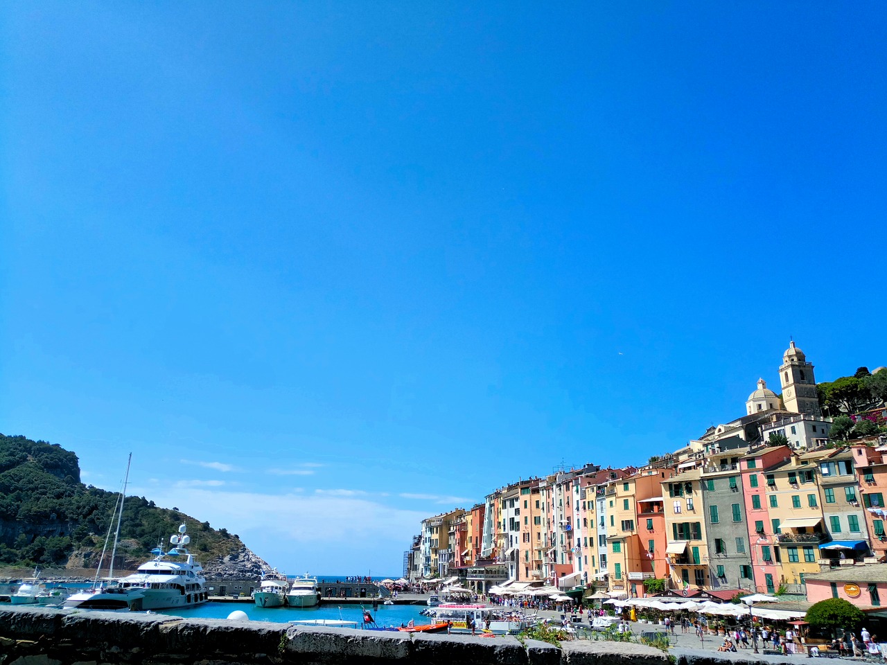 portovenere colored houses terrace free photo