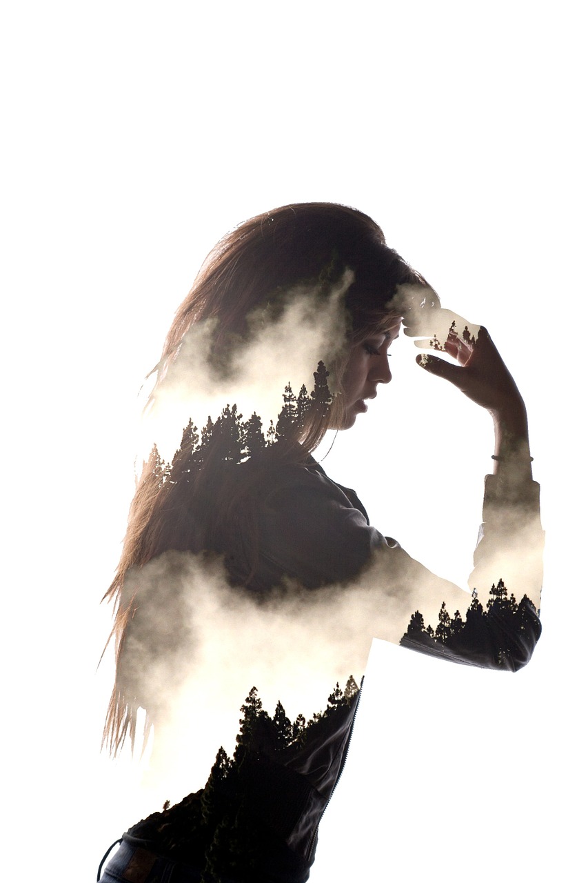 portrait creative double exposure free photo