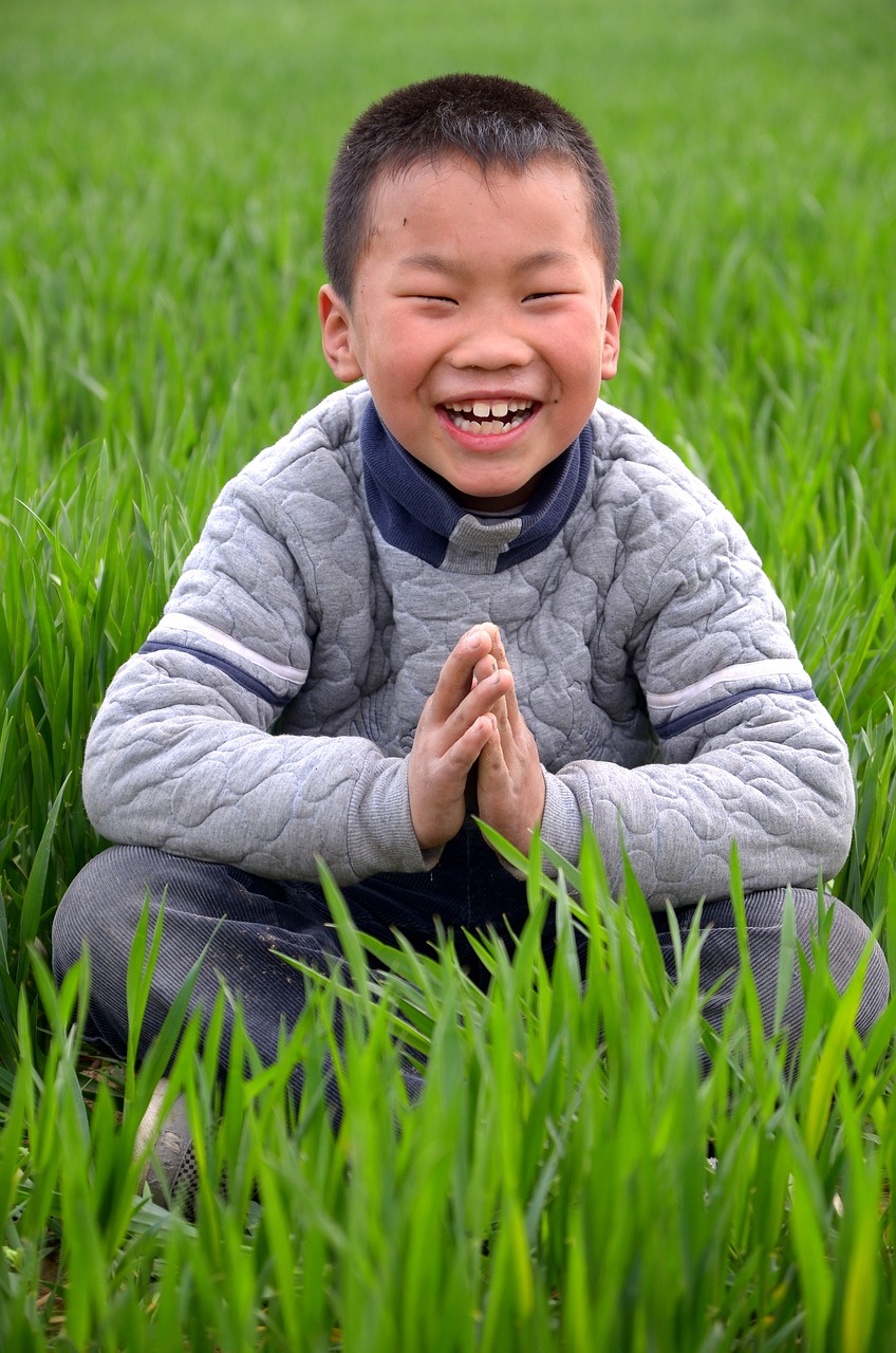 portrait child in wheat field free photo