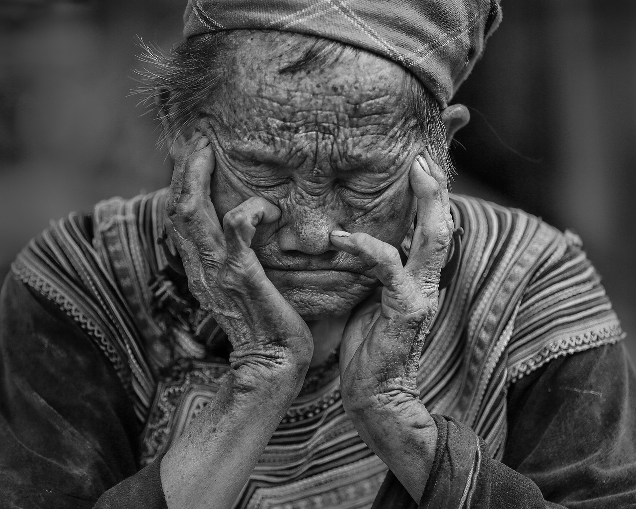 portrait sleep sit north west vietnam free photo