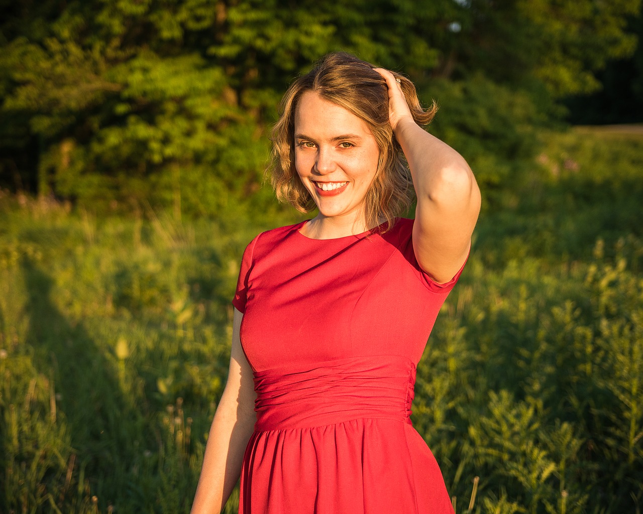 portrait  red  female free photo