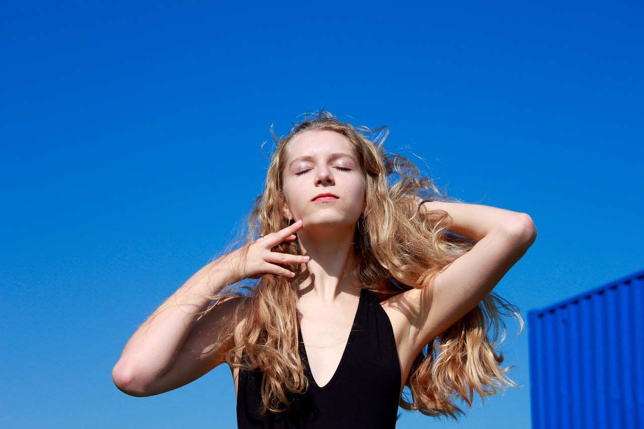 portrait  sky  woman free photo