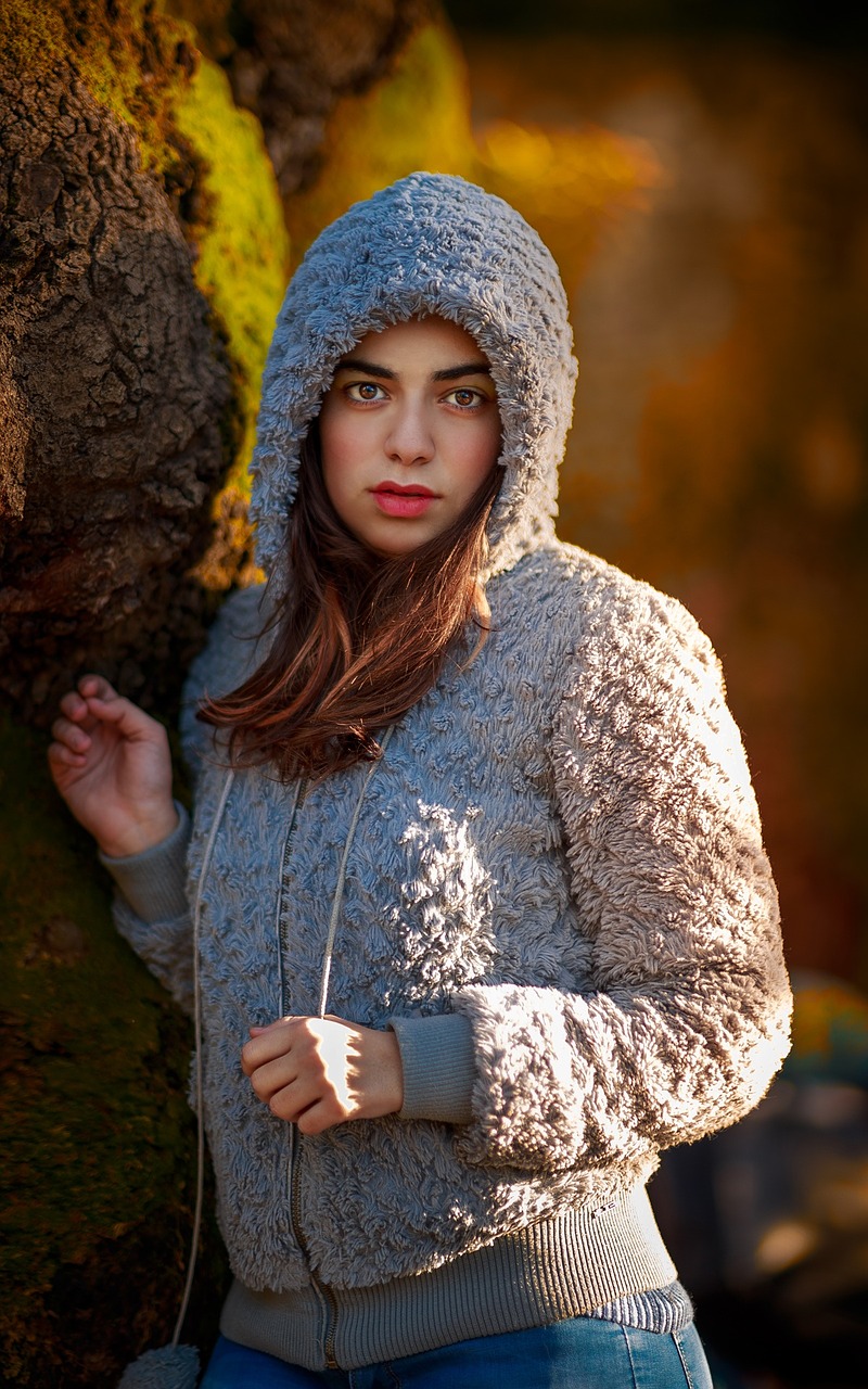 portrait forest model free photo