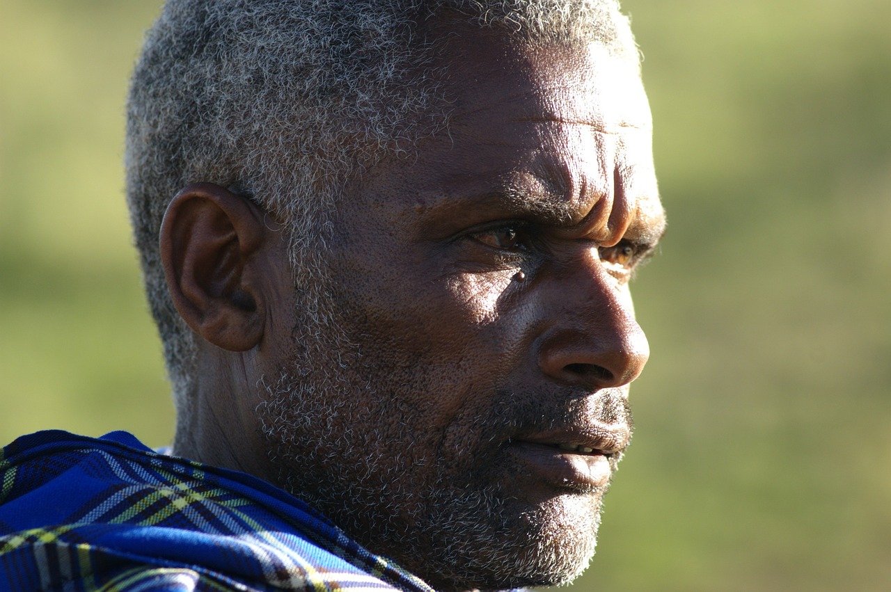 portrait of a black man tanzania united republic iraqwe area free photo