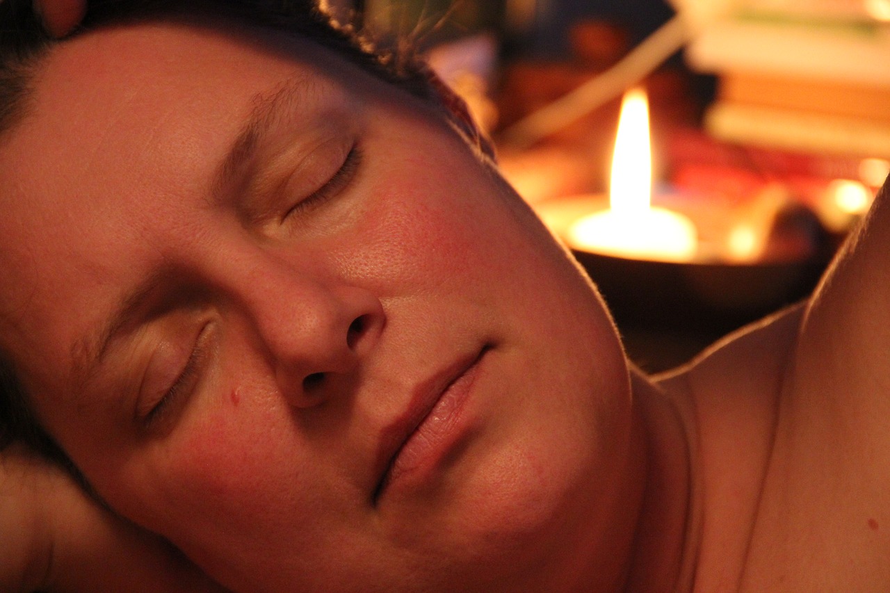portrait of a woman sleep twilight free photo