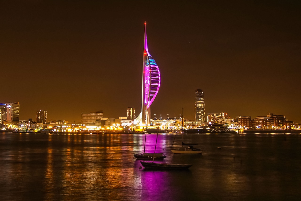 portsmouth night our neighbours free photo