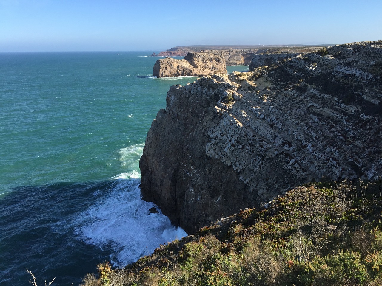 portugal coast cabo de são vicente free photo