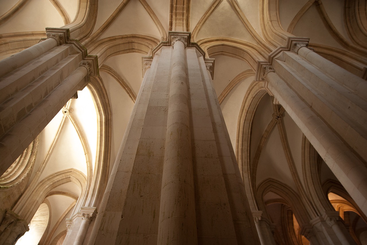 portugal cathedral pillars free photo