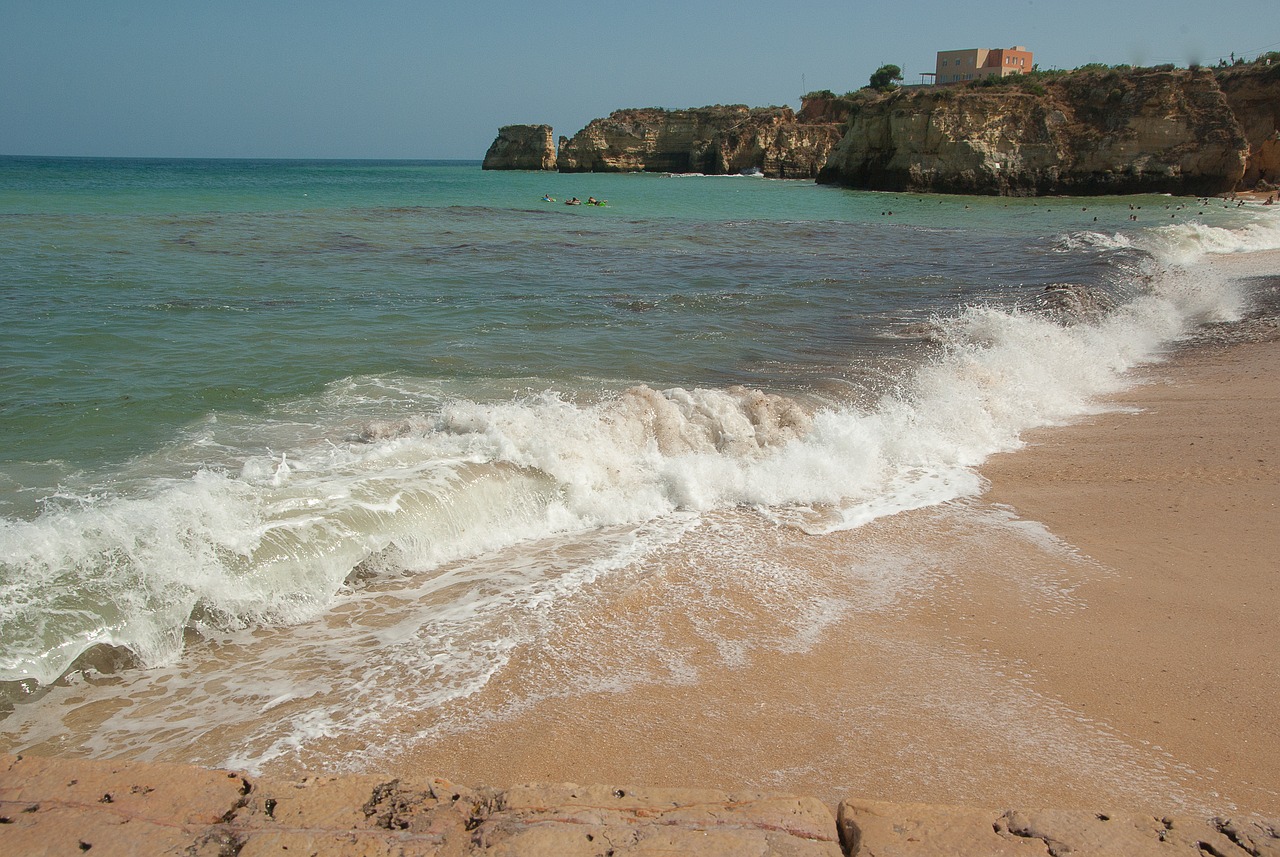 portugal beach waves free photo