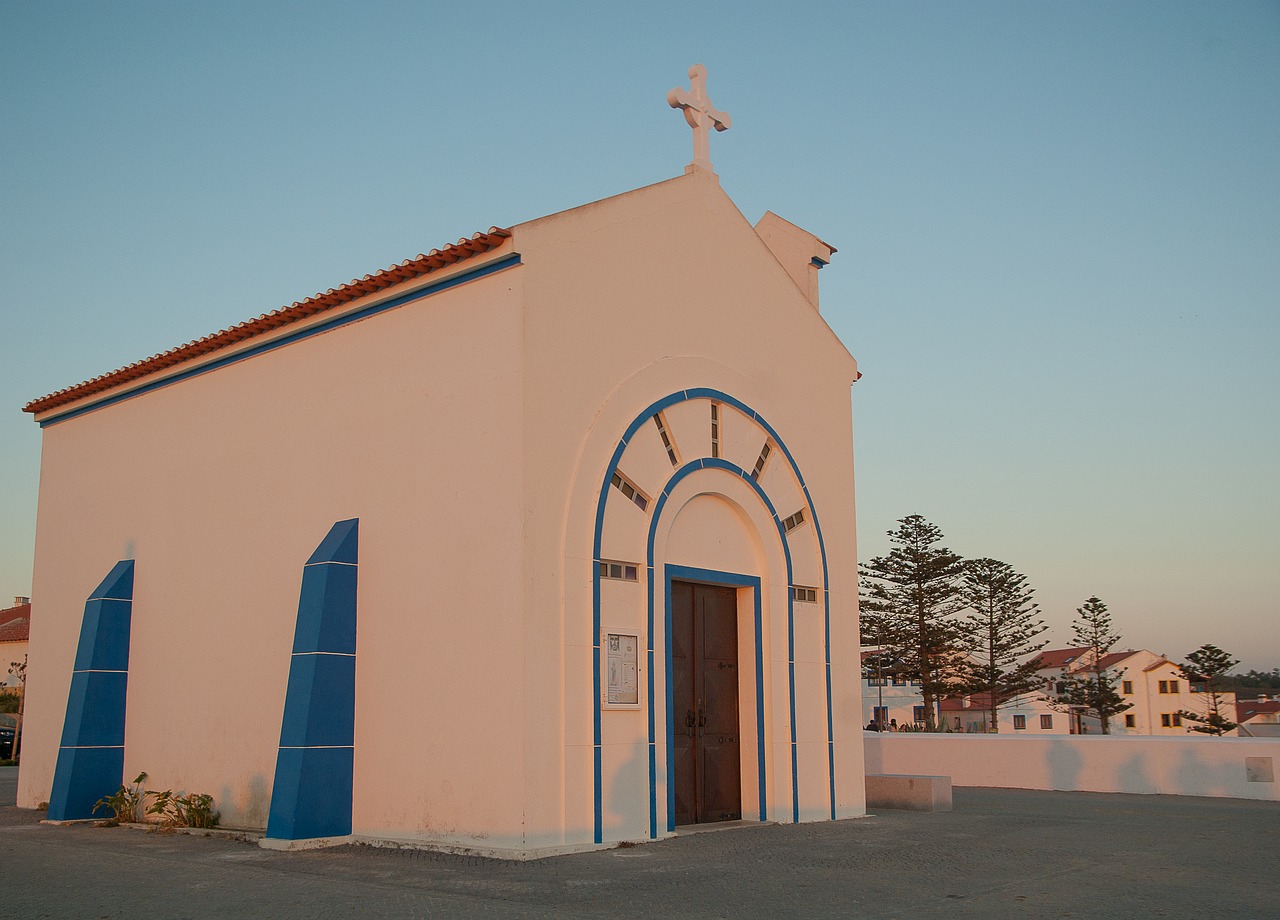 portugal church sunset free photo