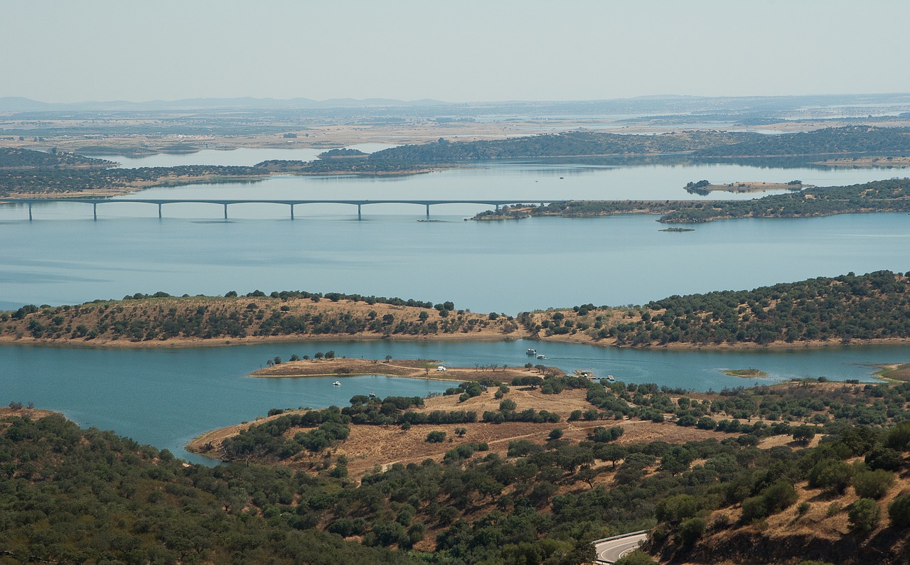 portugal lake bridge free photo