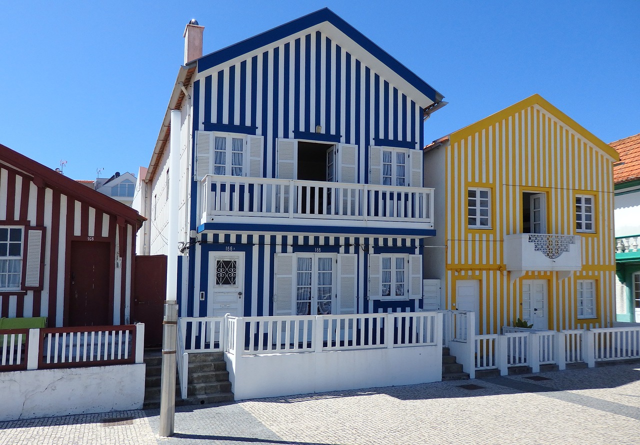 portugal costa nova beach house free photo
