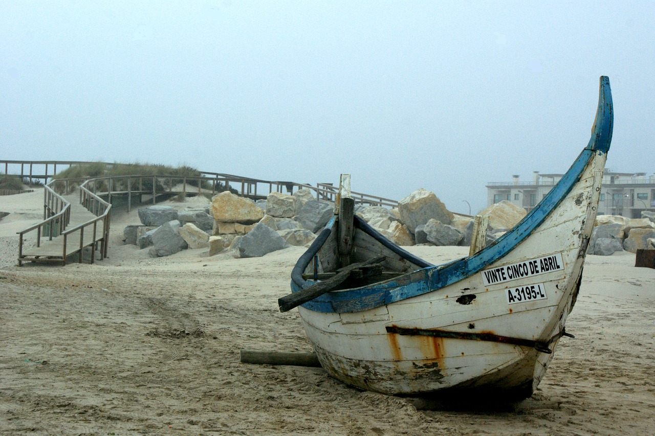 portugal beach wreck free photo