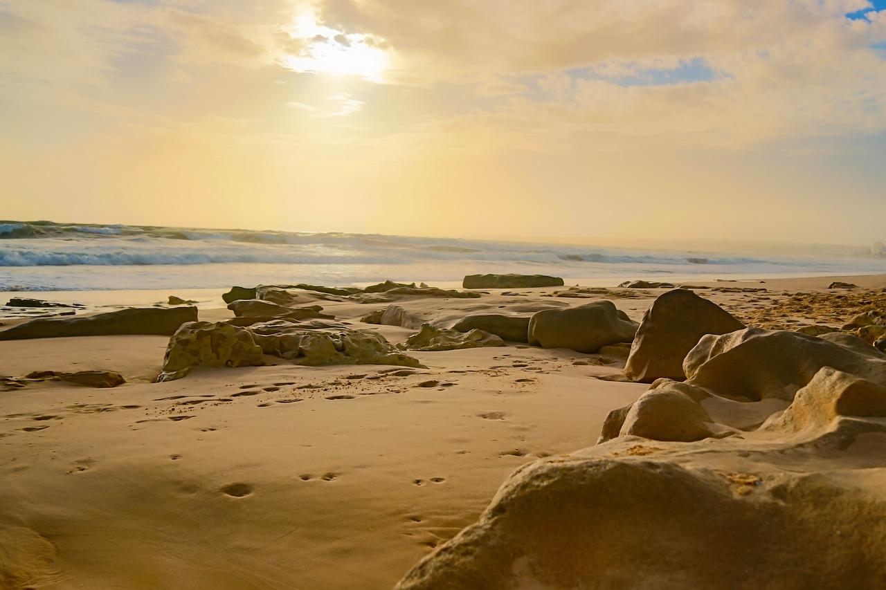 portugal beach sunset free photo