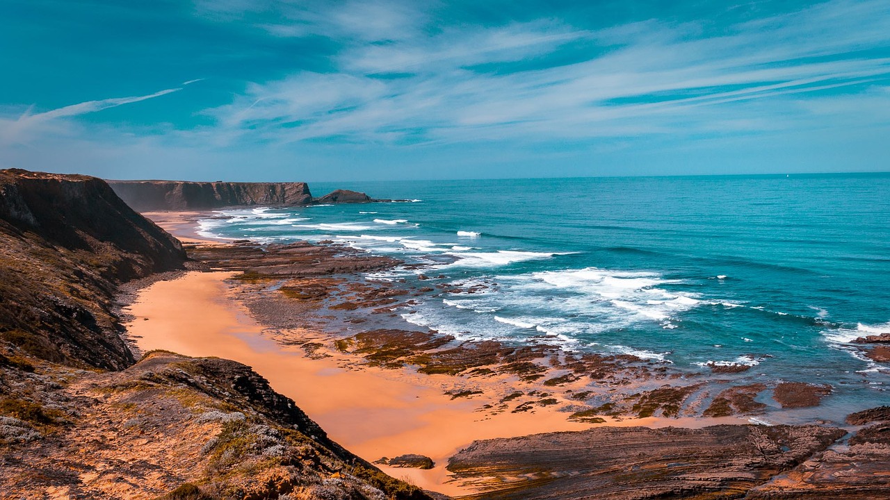 portugal beach landscape free photo