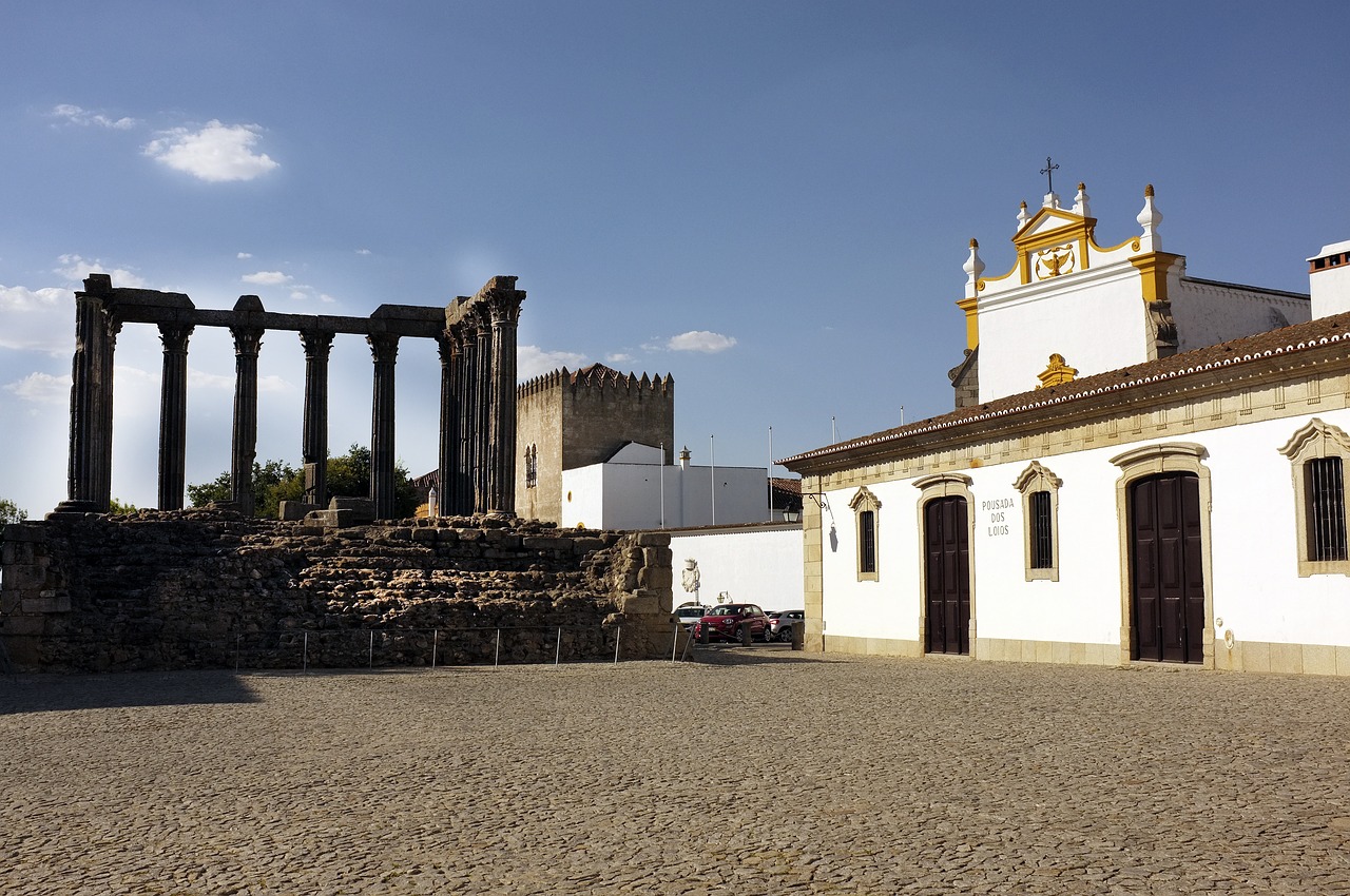 portugal evora roman temple free photo