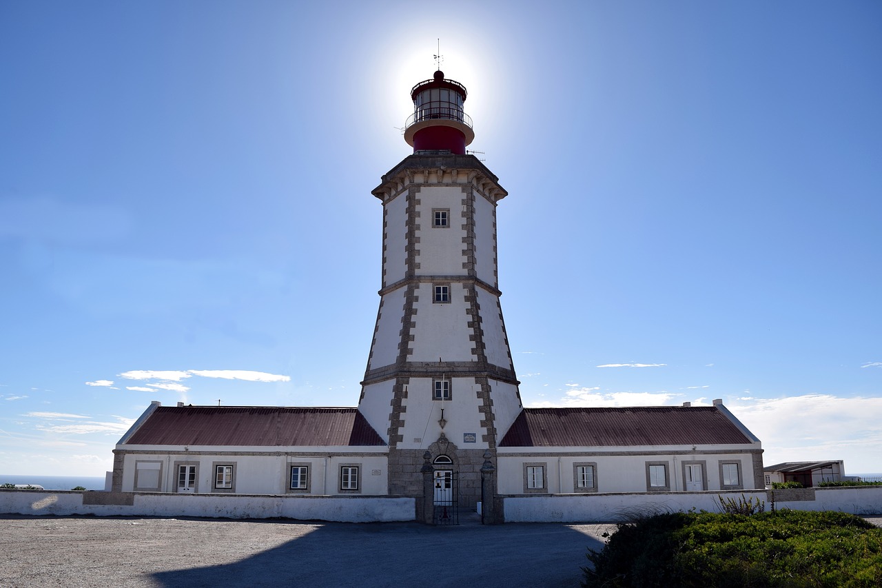 portugal lighthouse sky free photo