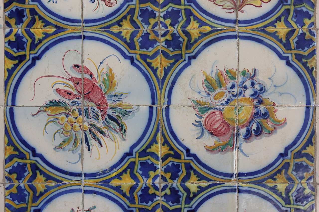 portugal ceramic tiles wall free photo