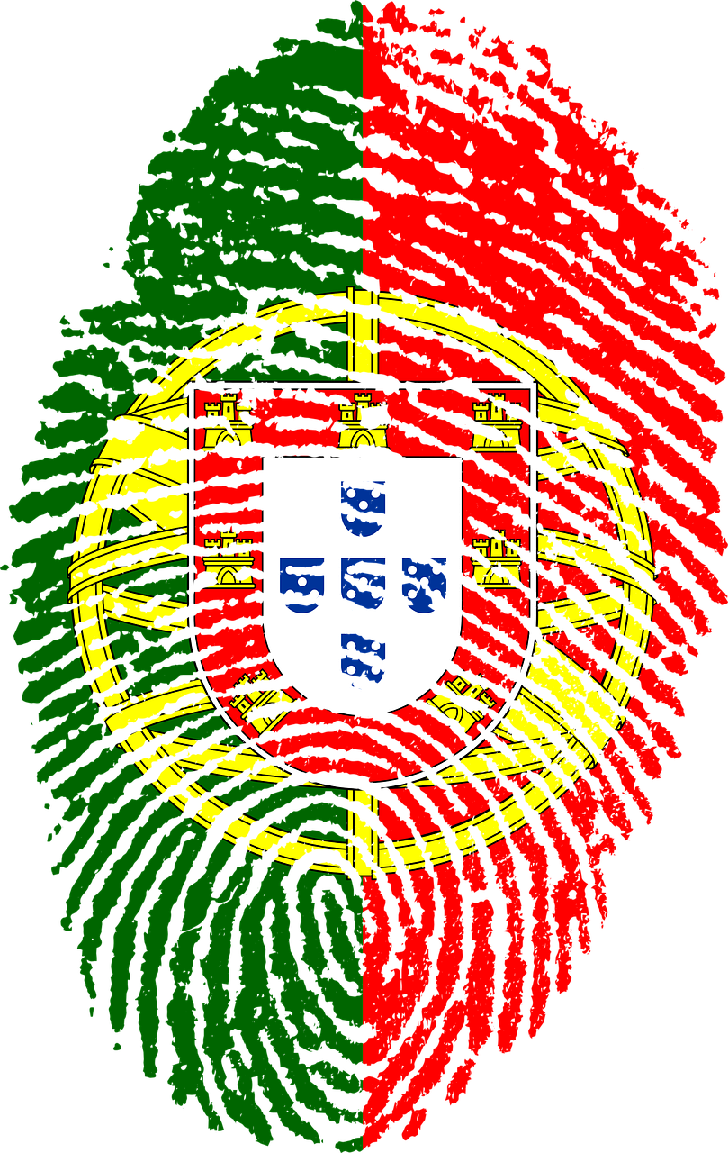 portugal flag fingerprint free photo
