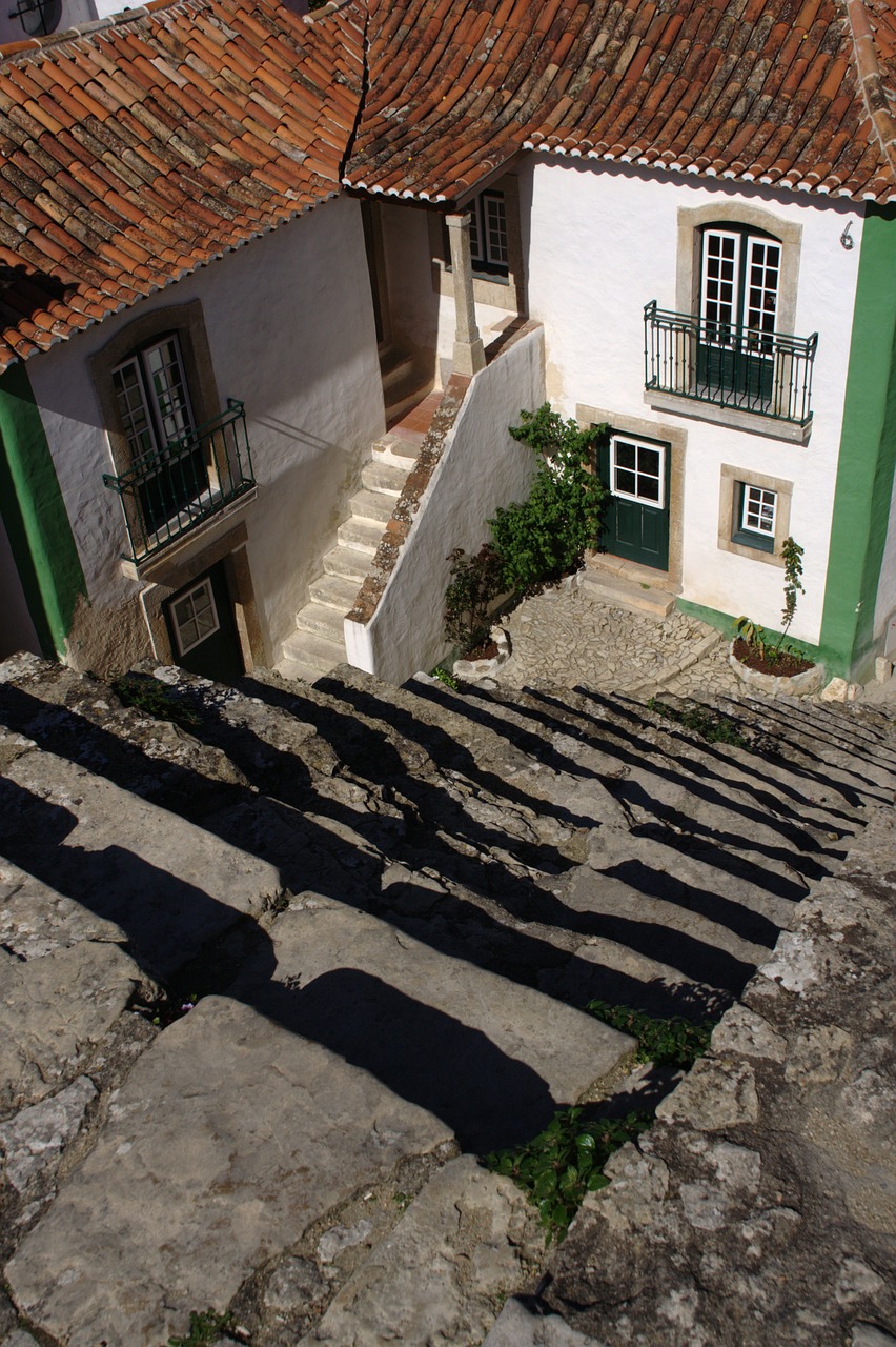 portugal óbidos stairs free photo