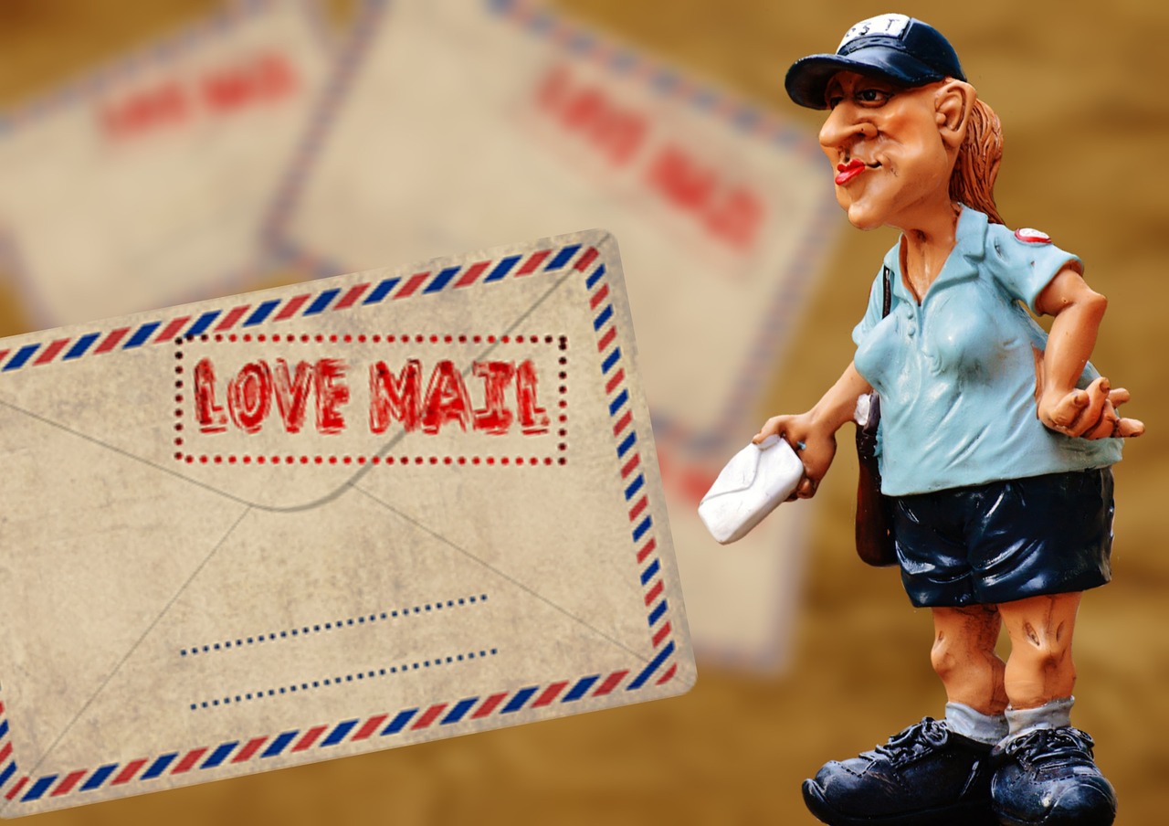 post mailwoman letters free photo