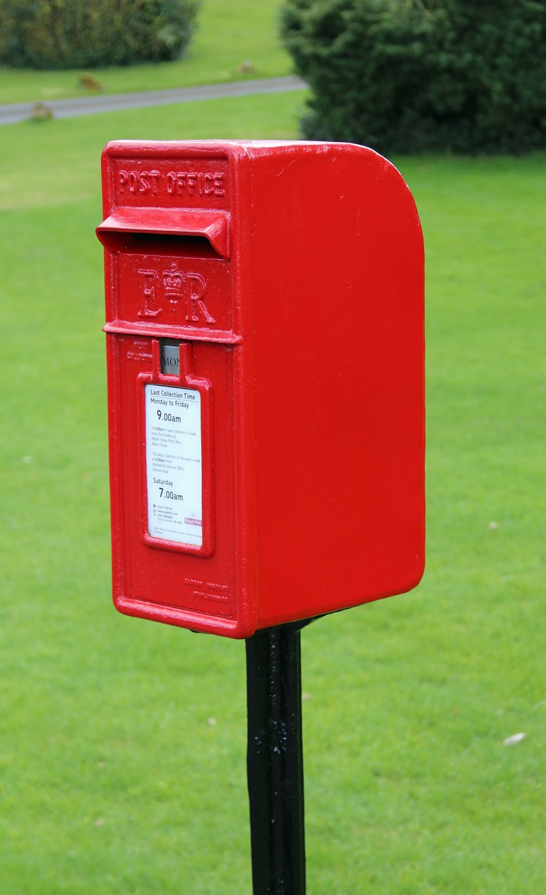 post box red post free photo