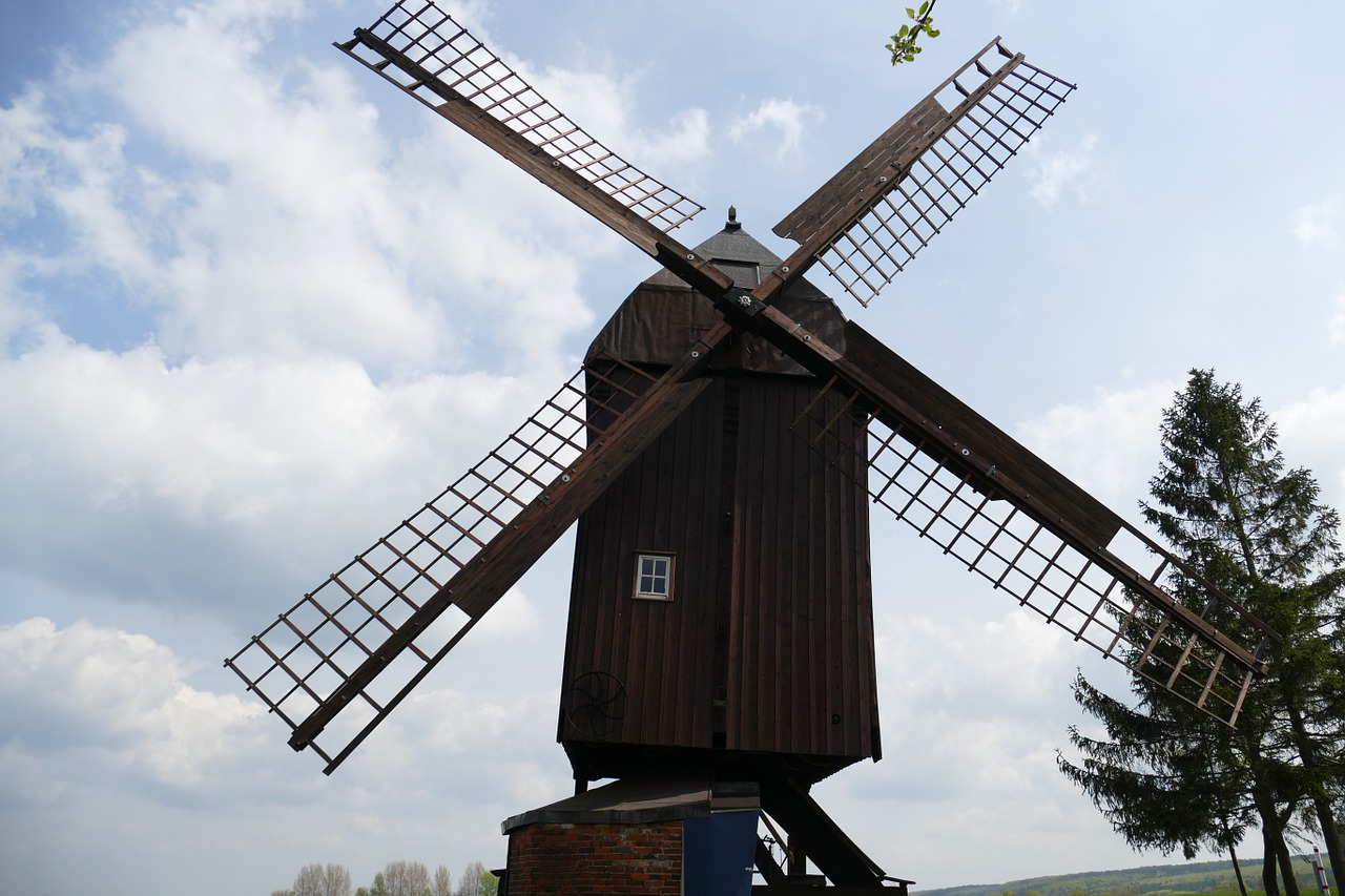 post mill danstedt sky free photo