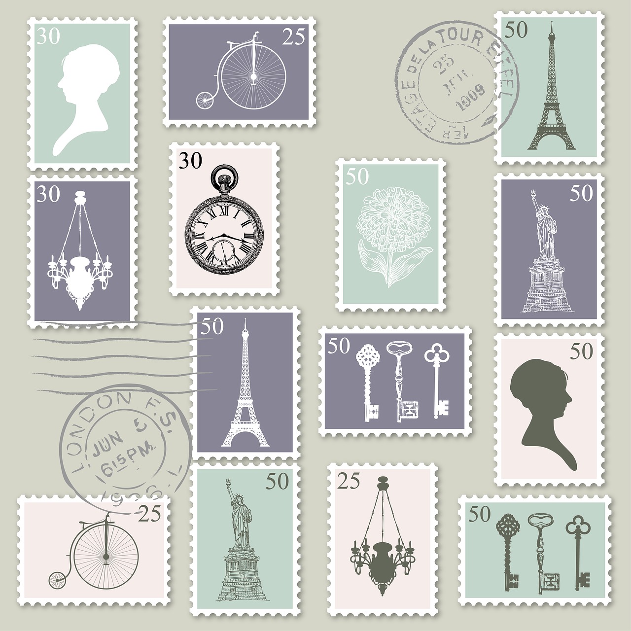 postage stamps postage stamps free photo