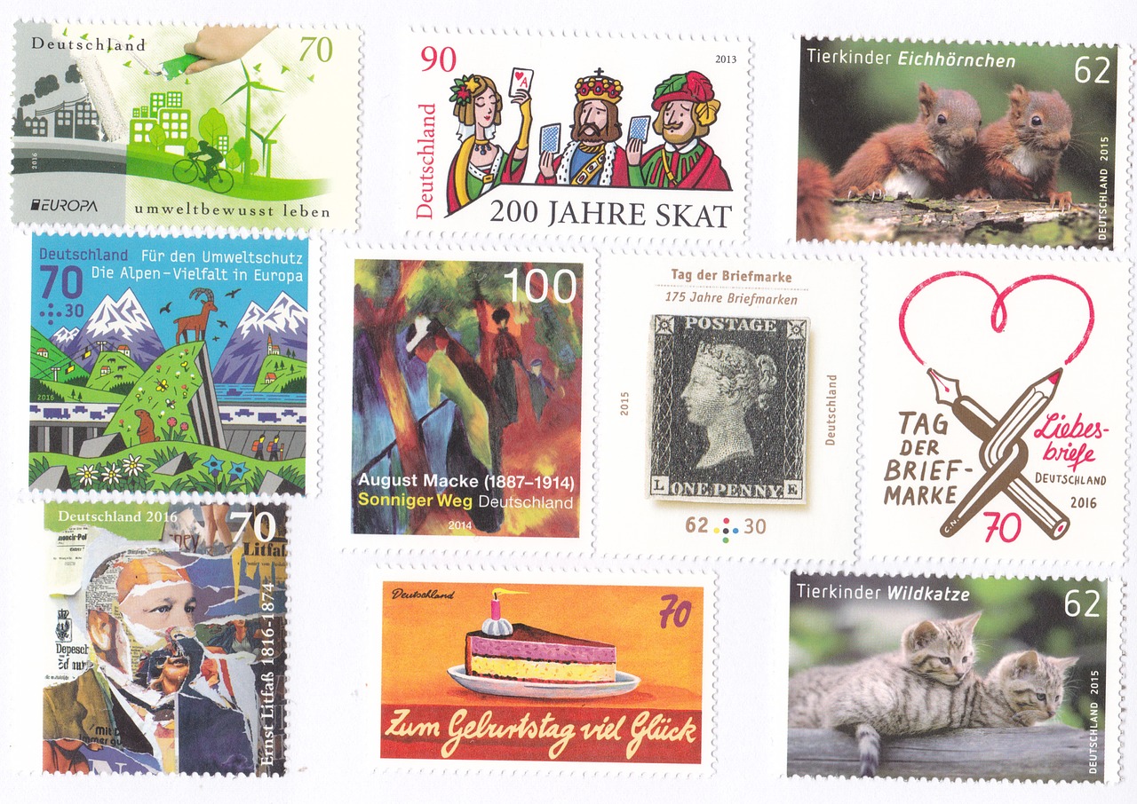 postage stamps collect deutsche post free photo