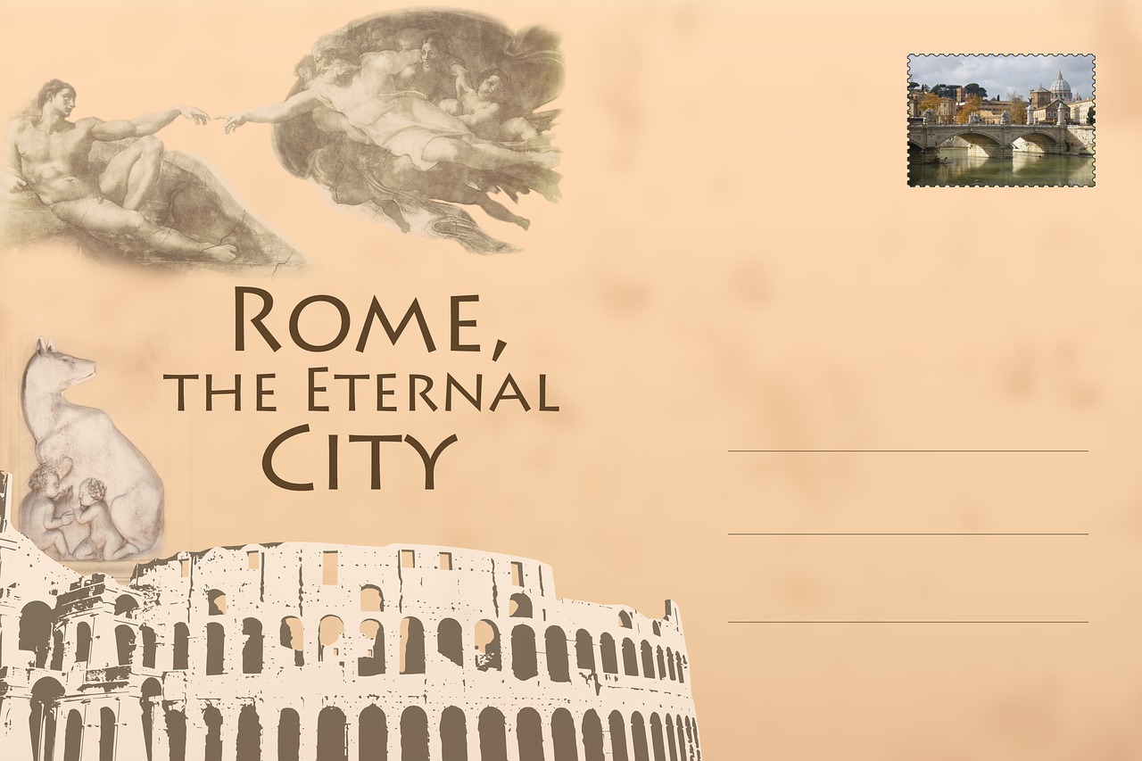postcard rome colosseum free photo