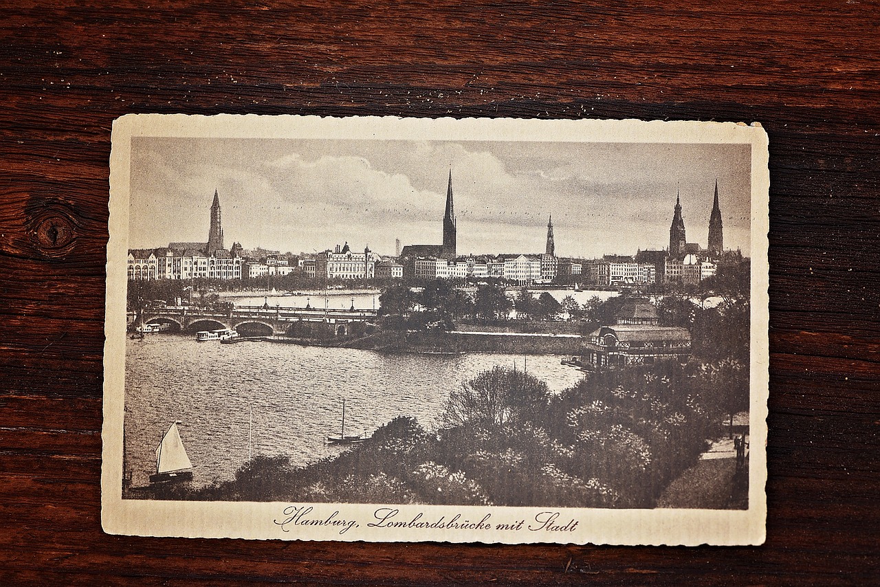 postcard hamburg old free photo